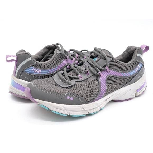 Ryka Shoes - Ryka Intrigue 2 Womens 9.5 Sneakers Gray Lace Up Memory Foam Walking Shoes